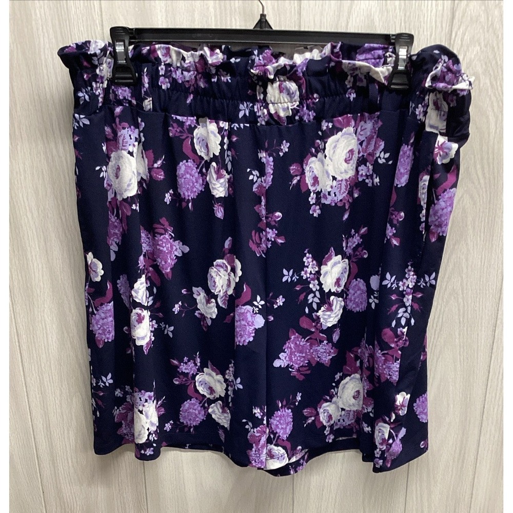 LULAROE Women's (Size 3XL) Elastic‎ Waist Pull On Floral Lounging Shorts 36S